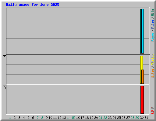 Daily usage for June 2025