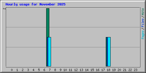 Hourly usage for November 2025