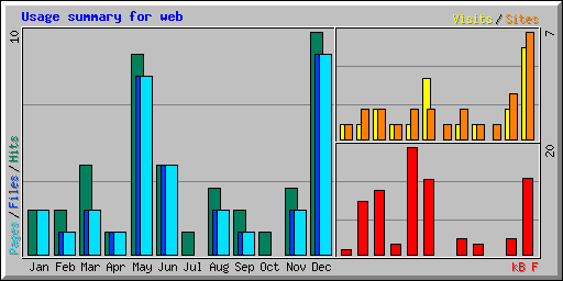 Usage summary for web